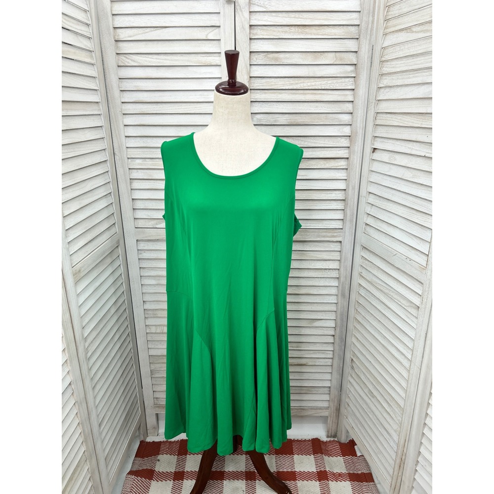 Susan Graver Dress XLP Green Lagenlook Art Teacher Coastal